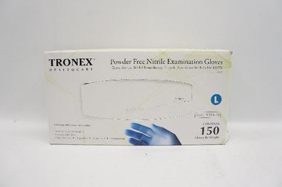 Tronex 9394-30 Powder-Free Nitrile Examination Gloves, Large - Box of 150